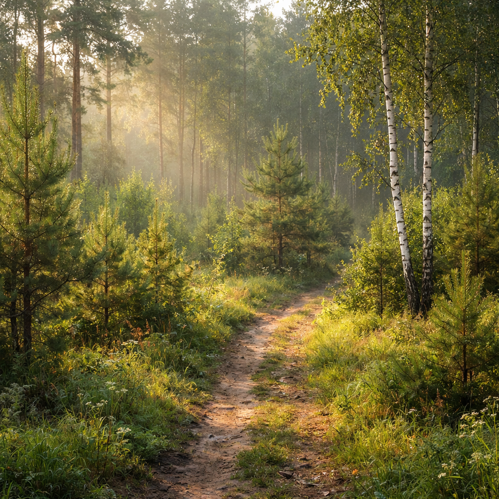 photographic young forest